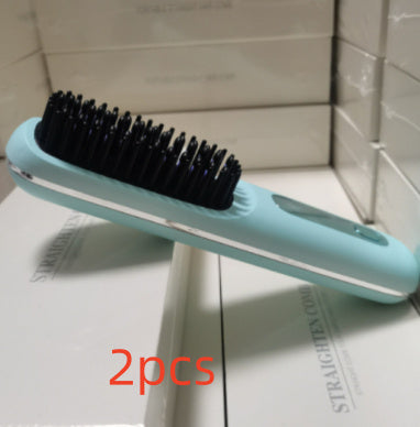2-in-1 Hair Straightener Brush