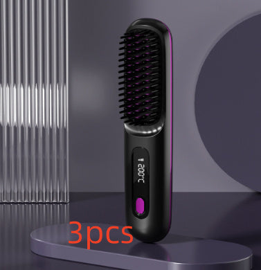 2-in-1 Hair Straightener Brush