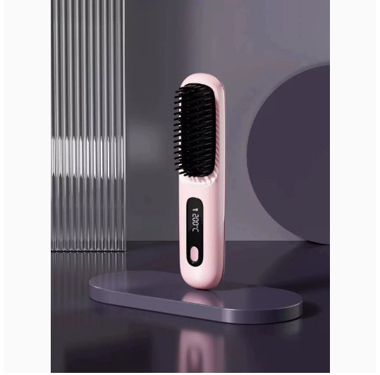 2-in-1 Hair Straightener Brush