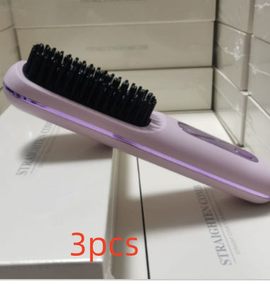 2-in-1 Hair Straightener Brush