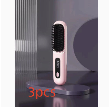 2-in-1 Hair Straightener Brush