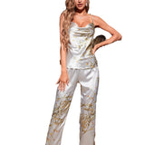 Spring And Summer Strap Trousers Two-piece Set