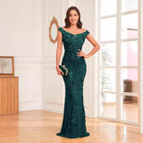 Green  Long Evening Dress
