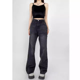 New American High Street Hot Girl Loose Drooping Wide Leg Draggle-tail Straight Trousers