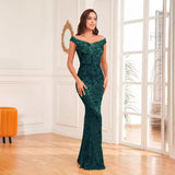 Green  Long Evening Dress