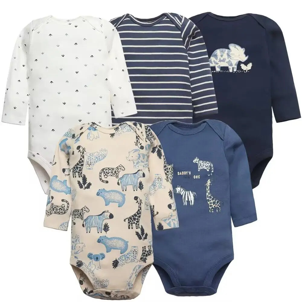 Baby Boy Bodysuits 5 Pieces New-born