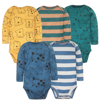 Baby Boy Bodysuits 5 Pieces New-born